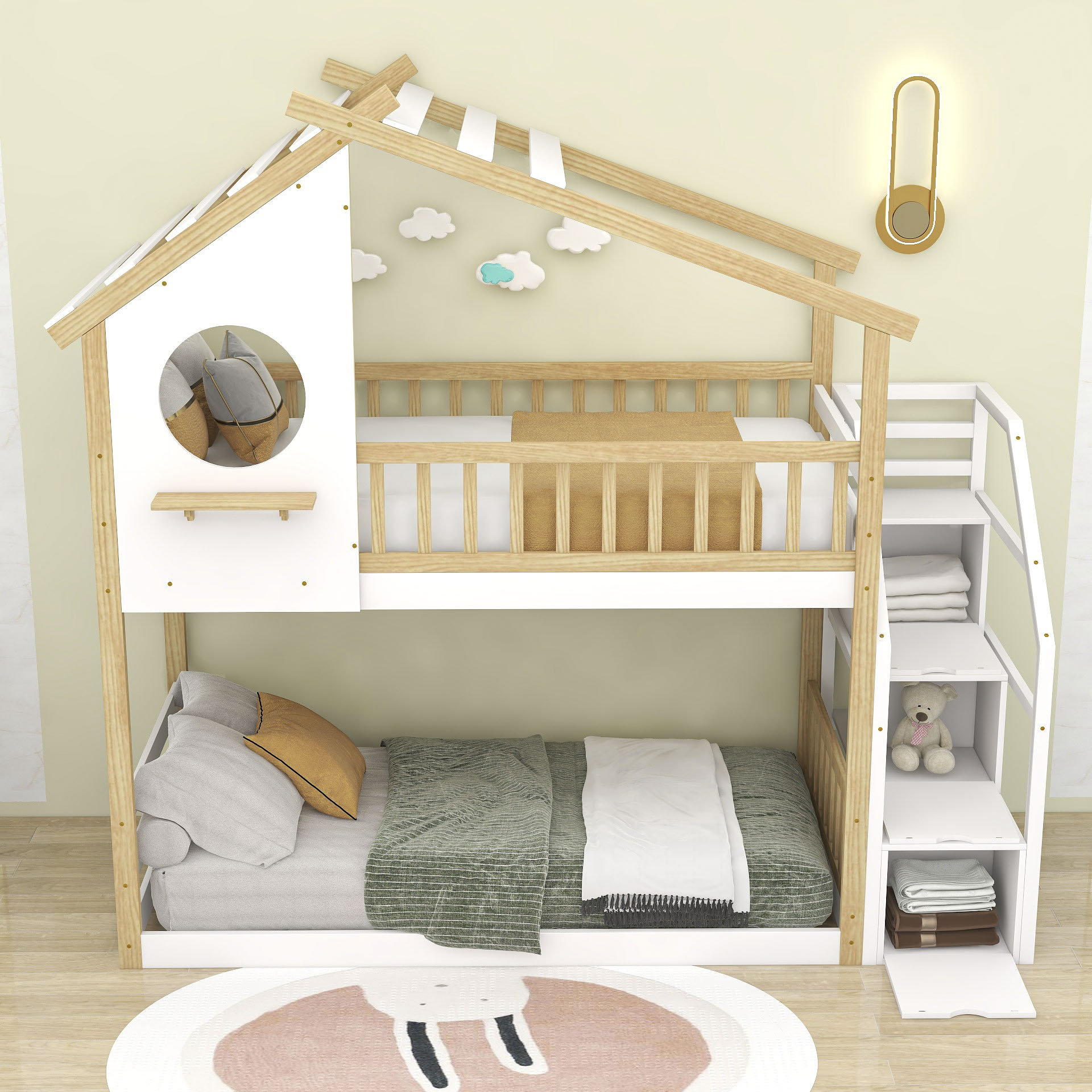 Kids house bunk bed discount